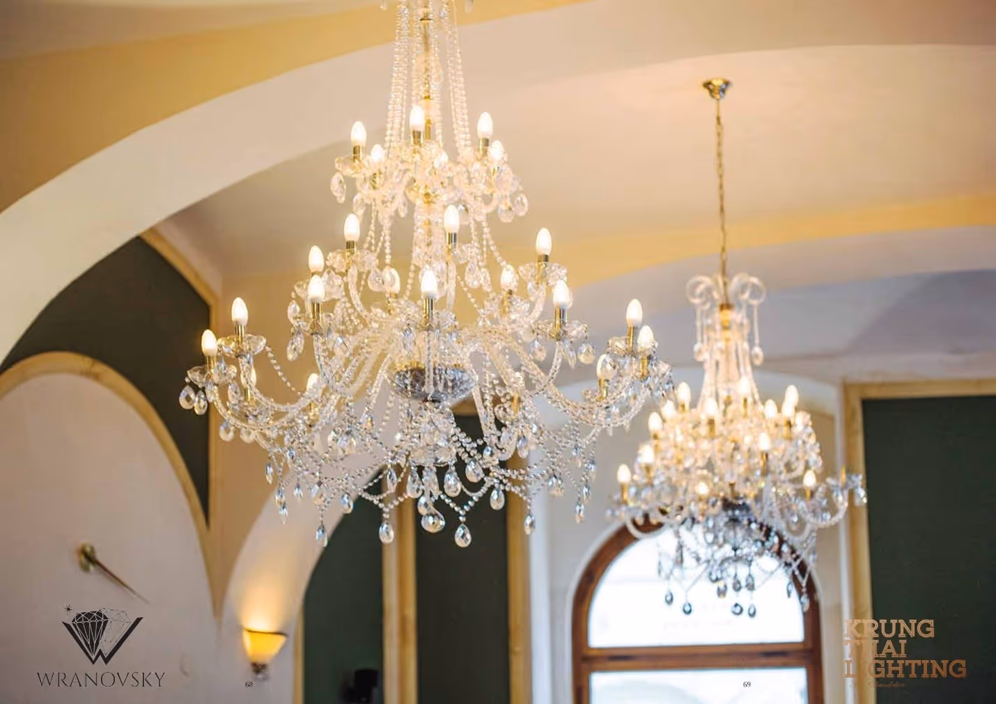 โคมไฟคริสตัลรูปทรงอสมมาตรที่เป็นเอกลักษณ์ของ Manooi